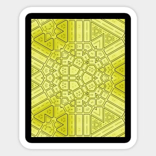 Yellow omni directional keyboard Sticker